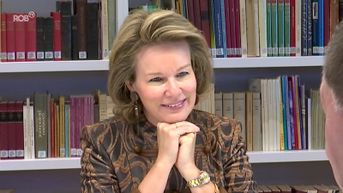 Koningin Mathilde bezoekt Alamire Foundation in Abdij in Park in Heverlee